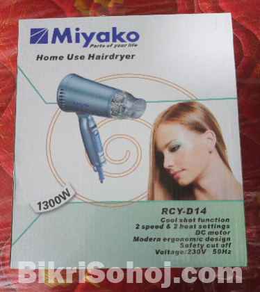 Miyako কোম্পানির Hair dryer, RCY-D14 WATT - 1300